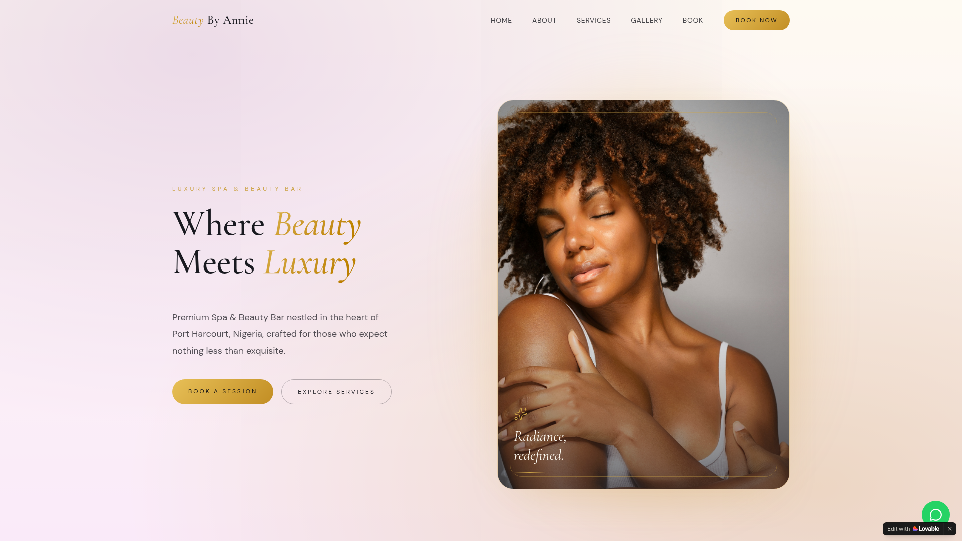 Beauty By Annie — website cover